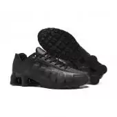 baskets basses nike shox nz pas cher all black